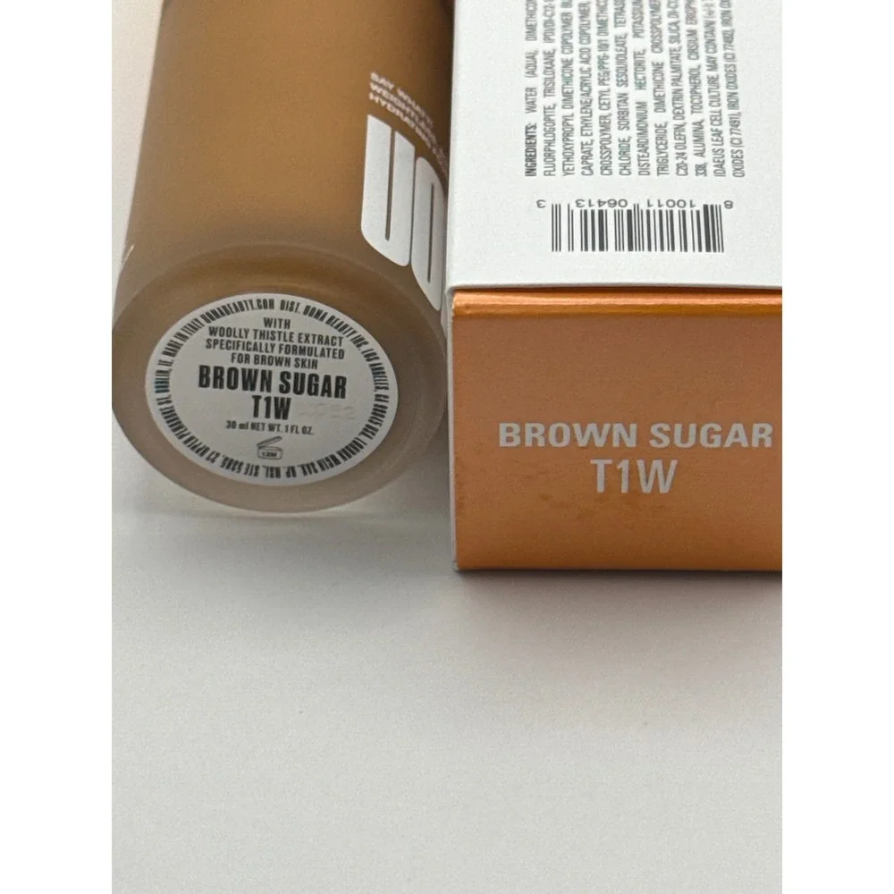 UOMA BEAUTY SAY WHAT?! Weightless Soft Matte Foundation Brown Sugar‎ T1W BNIB
